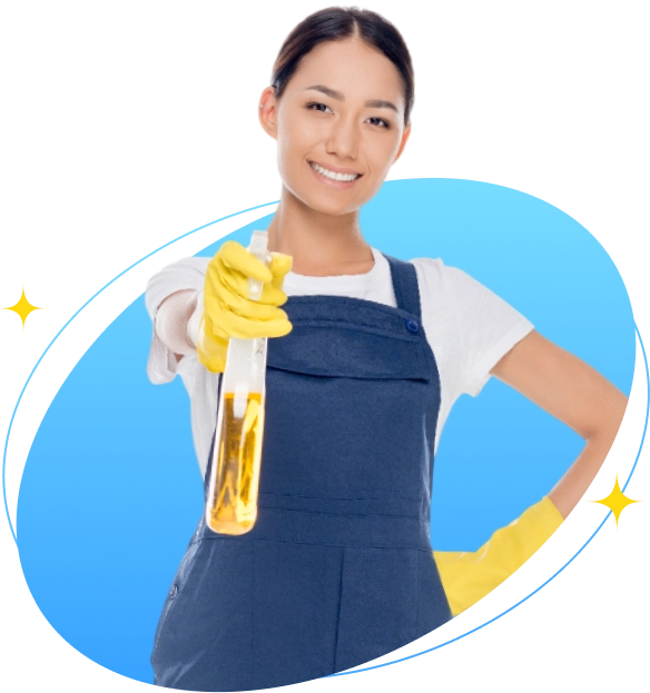 Cheerful Asian Cleaner Hygclean